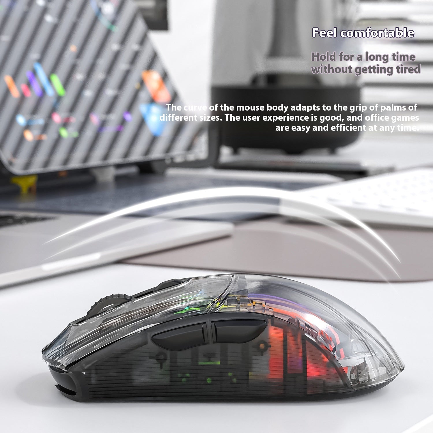 X2PRO Transparent Tri-Mode Wireless Gaming Mouse – RGB Lighting, LED Display, Bluetooth / 2.4GHz / Wired