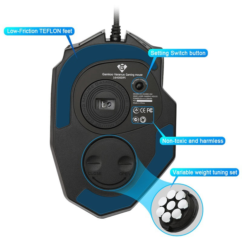 RGB Backlit Gaming Mouse – High-Precision Sensor with Custom Lighting & Ergonomic Design
