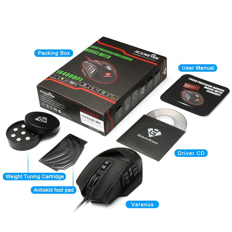 RGB Backlit Gaming Mouse – High-Precision Sensor with Custom Lighting & Ergonomic Design