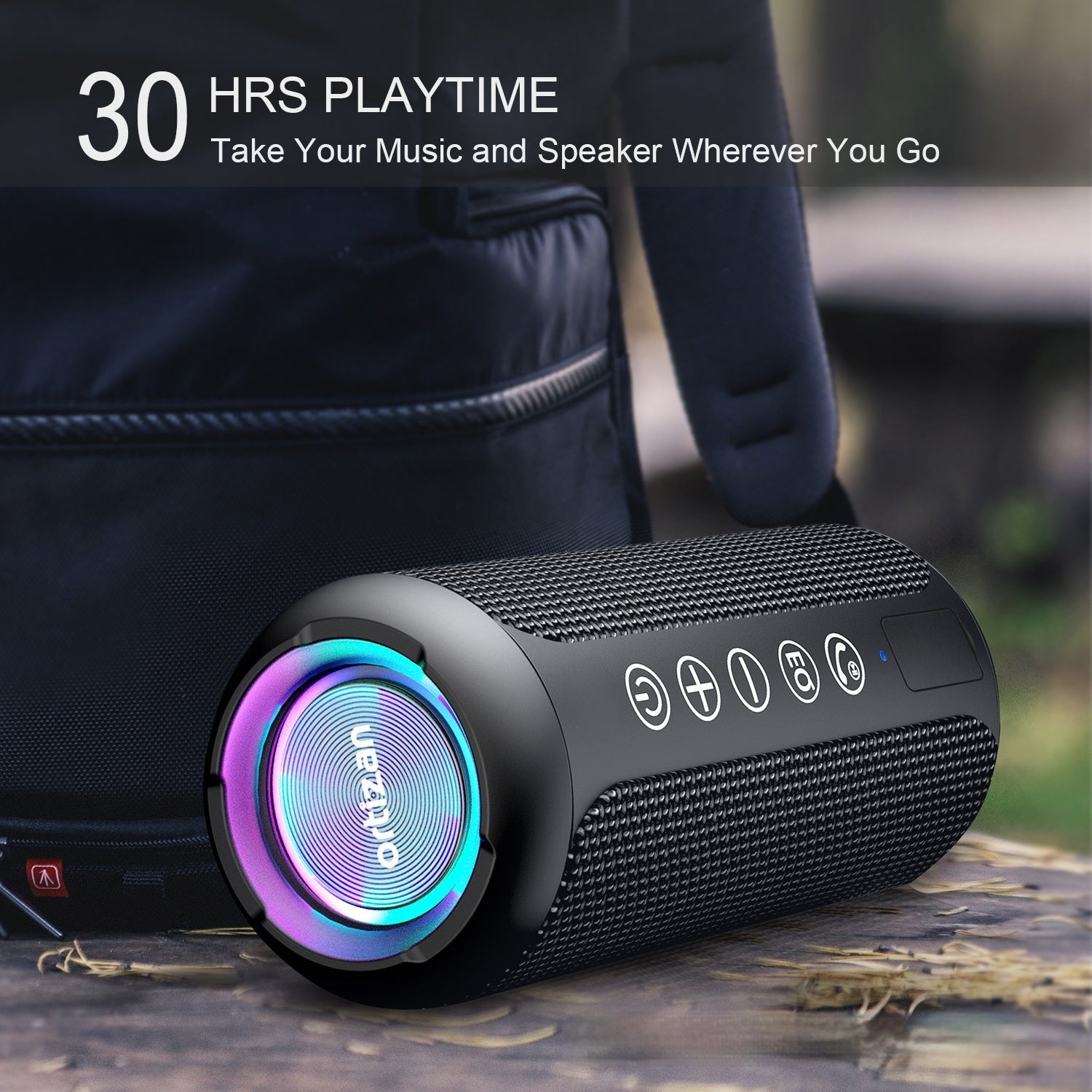 Portable Bluetooth Speaker - Wireless Subwoofer with SD Card Slot & Hands-Free Calling