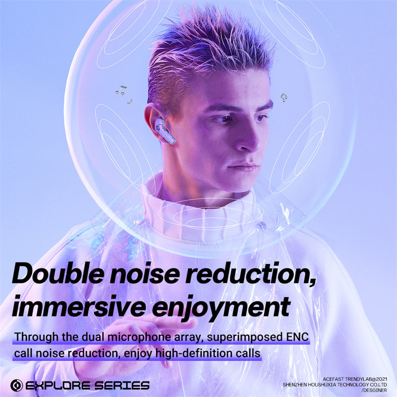 T8 Crystal Transparent Wireless Earbuds - Bluetooth 5.3 Gaming & Sport Headphones